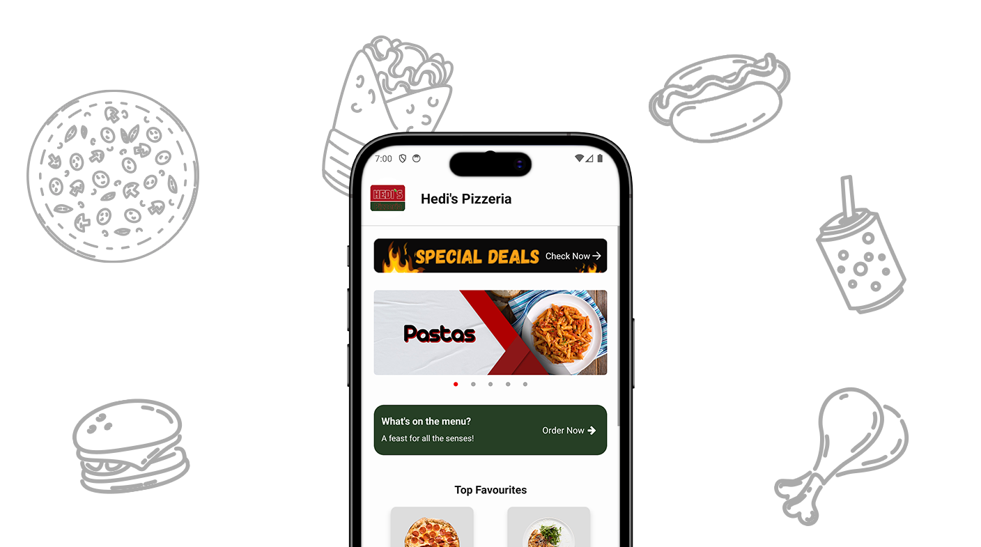 Hedis Pizzeria mockup